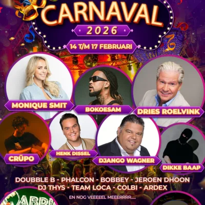 Carnaval2026 A3 Poster Artiesten